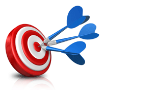 Darts Hitting Target